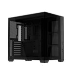 ASUS A32 Black ATX dual-chamber case with panoramic design supporting up to 420mm graphics cards in length 360mm radiators and CPU air coolers up to 165mm in height