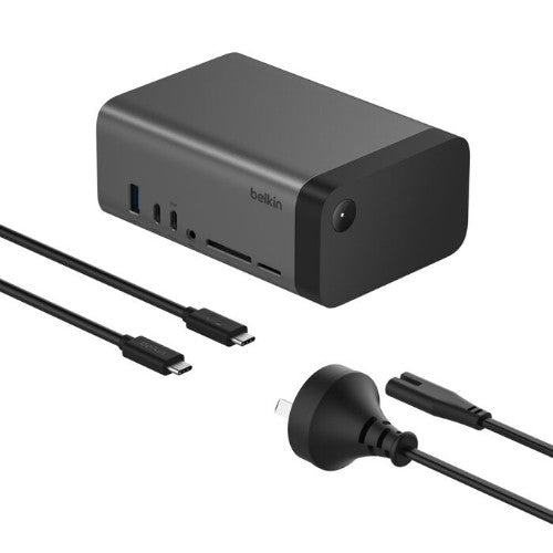 Belkin INC020AUSGY laptop dock/port replicator Wired USB 3.2 Gen 2 (3.1 Gen 2) Type-C Black, Grey