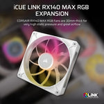 Corsair iCUE LINK RX140 MAX RGB Computer case Fan 14 cm White 1 pc(s)