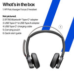 HP Poly Voyager Focus 2 USB-C-C Headset +USB-C/A Adapter