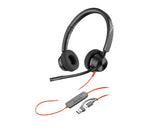 HP Poly Blackwire 3325 Stereo USB-C Headset +3.5mm Plug +USB-C/A Adapter