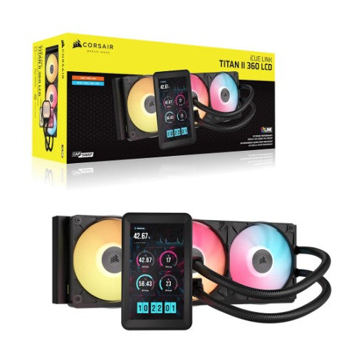 Corsair iCUE LINK TITAN II 360 RX LCD Processor All-in-one liquid cooler 36 cm Black 1 pc(s)