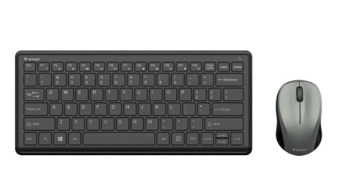Verbatim Compact Wireless & Mouse- PCR keyboard Mouse included Universal RF Wireless QWERTY Black