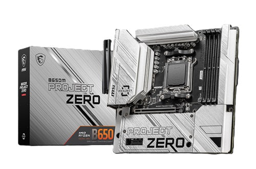 MSI B650M PROJECT ZERO motherboard AMD B650 Socket AM5 micro ATX