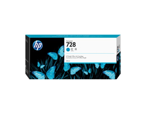 HP 728 300-ml Cyan DesignJet Ink Cartridge