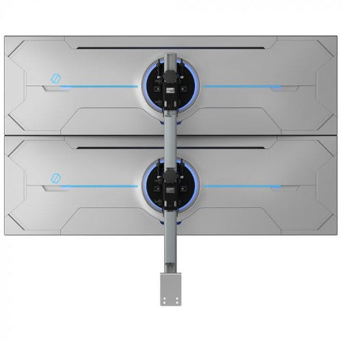 Atdec AWMS-2-BT75-FS-S monitor mount / stand 144.8 cm (57") Desk Silver