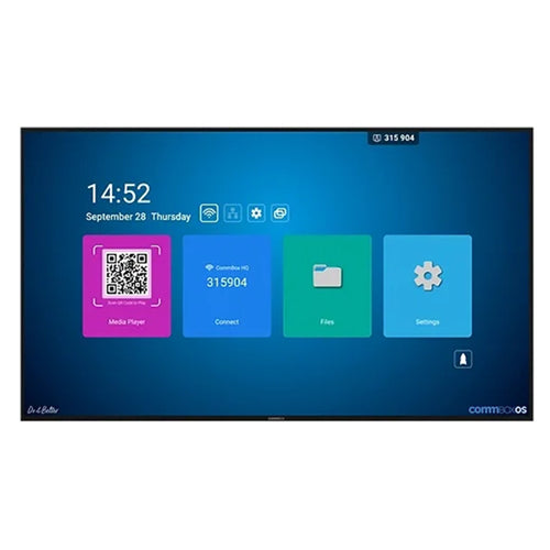 COMMBOX CBDI0286 Signage Display Digital signage flat panel 2.18 m (86") LCD Wi-Fi 500 cd/m² 4K Ultra HD Black CommBox OS 24/7