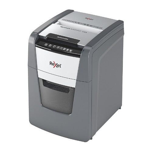 Rexel Optimum AutoFeed+ 100X Automatic Cross Cut Paper Shredder P4