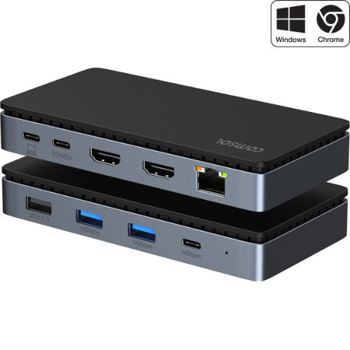 Comsol CMMP18 laptop dock/port replicator Wired USB 3.2 Gen 1 (3.1 Gen 1) Type-C Black, Grey