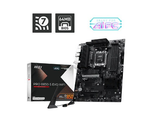 MSI PRO B850-S EVO WIFI motherboard AMD B850 Socket AM5 ATX
