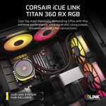 Corsair iCUE LINK TITAN RX RGB Processor All-in-one liquid cooler 12 cm Black 1 pc(s)