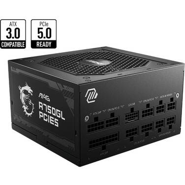 MSI MAG A750GL PCIE5 power supply unit 750 W 20+4 pin ATX ATX Black