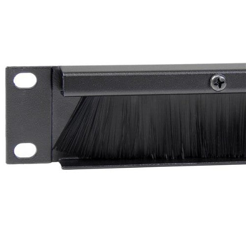 StarTech.com 1U High-density Brush Strip Cable Management Panel, Sturdy Steel Horizontal Data Centre Cable Organizer