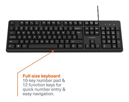 Cygnett Essentials Wired Keyboard & Mouse Combo