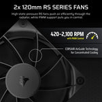 Corsair Nautilus 240 RS LCD Processor All-in-one liquid cooler 12 cm Black 1 pc(s)