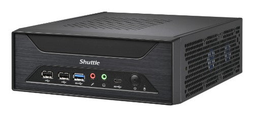 Shuttle XPC slim Barebone XH810 - S1851, Intel H810, 1xDP, 2xHDMI, 3x COM (RS232) , 2x Intel LAN,2x2.5", 8x USB, 3x M.2, 24/7 permanent operation