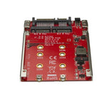 StarTech.com M.2 to SATA Adapter for M.2 SATA SSDs, Dual Slot M2 Drive Host Adapter/Converter with RAID Support, 2.5-Inch Drive Form Factor, TAA
