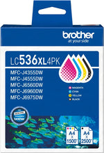 Brother LC536XL4PK ink cartridge 4 pc(s) Original High (XL) Yield Black, Cyan, Magenta, Yellow