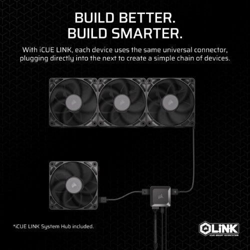 Corsair iCUE LINK RX140 MAX Computer case Fan 14 cm Black 2 pc(s)