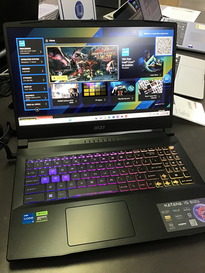 MSI Gaming Laptop with RTX 2050
