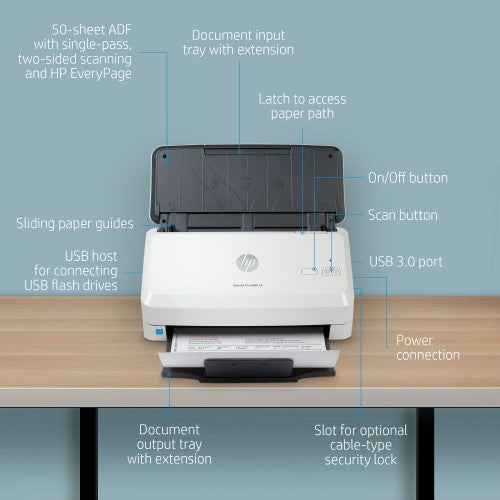 HP ScanJet Pro 3000 s4 Sheet-fed scanner 600 x 600 DPI A4 Black, White