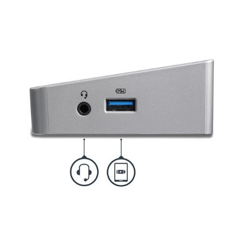 StarTech.com 4K USB-C Dock, Triple UHD 4K Monitor Docking Station, Mac & Windows, USB C to HDMI & DisplayPort, 60W Power Delivery, 5x USB 5Gbps Hub - TAA