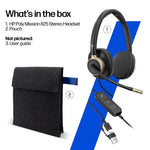 HP Poly Mission 825 Stereo USB Wired Headset