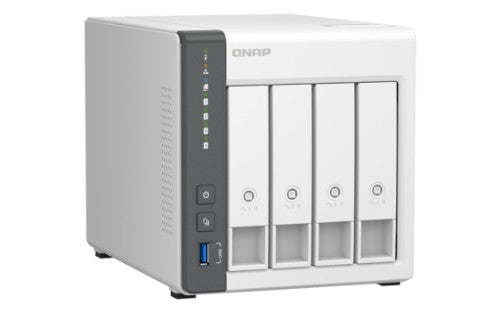 QNAP TS-433 NAS Tower ARM Cortex-A55 4 GB 16 TB HDD QNAP Turbo System White