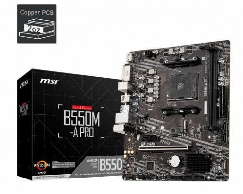 MSI B550M-A PRO motherboard AMD B550 Socket AM4 micro ATX