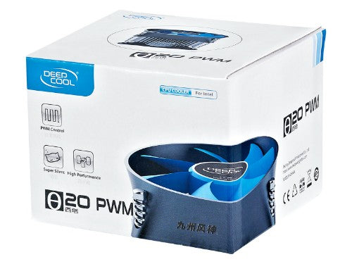 DeepCool Theta 20 PWM Processor Cooler 10 cm Aluminium, Black, Blue