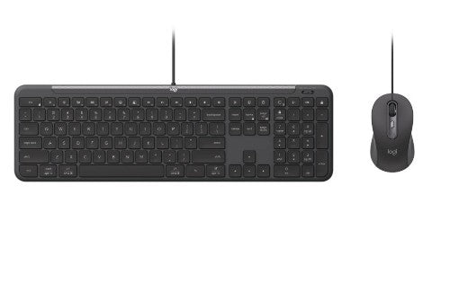 Logitech 920-013351 keyboard Mouse included Home/Office USB QWERTY US English Graphite