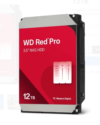Western Digital Red Pro internal hard drive 12 TB 7200 RPM 512 MB 3.5" Serial ATA III