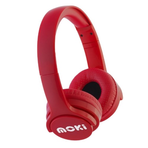 Moki Brites Headphones Wireless Head-band Calls/Music Bluetooth Red