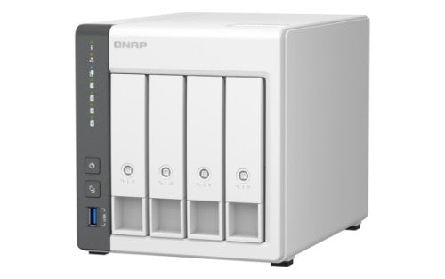 QNAP TS-433 NAS Tower ARM Cortex-A55 4 GB 16 TB HDD QNAP Turbo System White