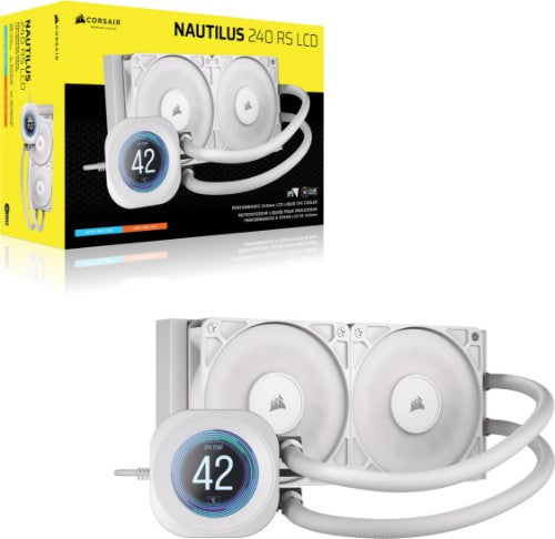 Corsair Nautilus 240 RS LCD Processor All-in-one liquid cooler 12 cm White 1 pc(s)