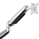 StarTech.com Desk Mount Monitor Arm - Heavy Duty Ergonomic VESA Monitor Arm - Single 9kg Display - Full Motion, Height Adjustable, Articulating - Aluminum - C-Clamp/Grommet - Silver