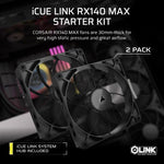 Corsair iCUE LINK RX140 MAX Computer case Fan 14 cm Black 2 pc(s)