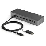 StarTech.com Universal Laptop Docking Station, Hybrid USB-C & USB-A Dock, Dual 4K DP & HDMI, 100W PD, Mac / Windows / Chrome OS, 4x USB 5Gbps Hub, GbE