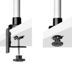StarTech.com Monitor Desk Mount For 27in 16:9 or 30in 21:9 Ultrawide Screens, VESA 75x75/100x100, Tool-Less Arm Adjustments, C-Clamp/Grommet, Spring-Assisted Arm