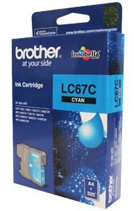 Brother LC67C ink cartridge Original Cyan