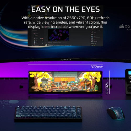 Corsair XENEON EDGE computer monitor 36.8 cm (14.5") 2560 x 720 pixels LCD Touchscreen Purple
