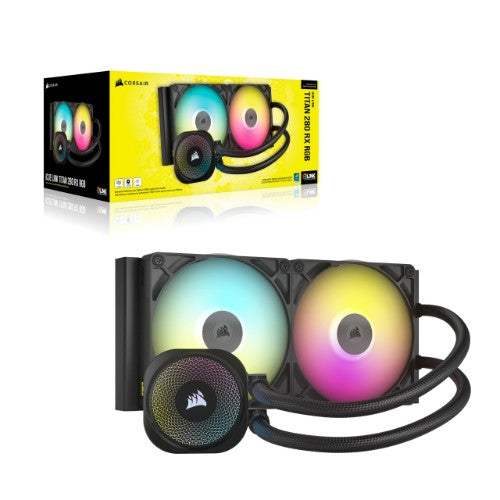 Corsair iCUE LINK TITAN RX RGB Processor All-in-one liquid cooler 14 cm Black 1 pc(s)