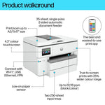 HP OfficeJet Pro 9730e Wireless All-in-One Color Printer, Instant Ink; Two-sided printing