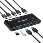 Simplecom KM420 laptop dock/port replicator USB 2.0 Type-C Black