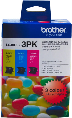 Brother LC40CL3PK ink cartridge 3 pc(s) Original Cyan, Magenta, Yellow