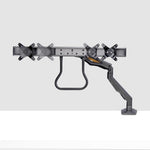 StarTech.com Desk Mount Dual Monitor Arm with Crossbar, Up To 27" Displays, VESA 75x75/100x100, Max 33lb/15kg, C-Clamp, Fully Articulating, Mechanical Spring, TAA