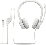 Logitech 981-001287 headphones/headset Wired Head-band Office/Call center USB Type-A White