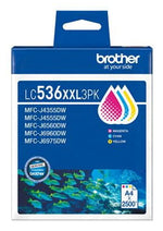 Brother LC536XXL3PK ink cartridge 3 pc(s) Original Extra (Super) High Yield Cyan, Magenta, Yellow