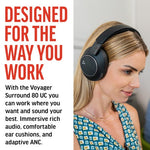 HP Poly Voyager Surround 80 UC USB-C Headset +USB-C/A Adapter
