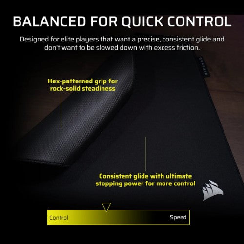 Corsair MM PRO Control Large Esports-Tuned Cloth Mouse Pad - Black